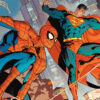 Superman/Spider-Man #1 wraparound variant by Jorge Jiménez and Tomeu Morey, featuring Superman and Spider-Man