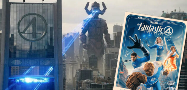 Galactus attacks New York City in "The Fantastic Four: First Steps — Cinematic Universe Edition," available in the 4K disc format from Walt Disney Studios Home Entertainment.