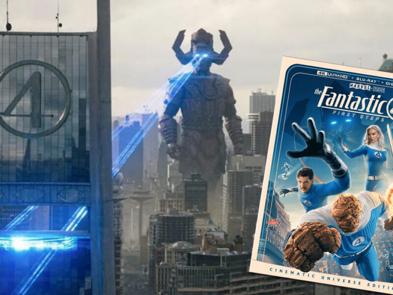 Galactus attacks New York City in "The Fantastic Four: First Steps — Cinematic Universe Edition," available in the 4K disc format from Walt Disney Studios Home Entertainment.